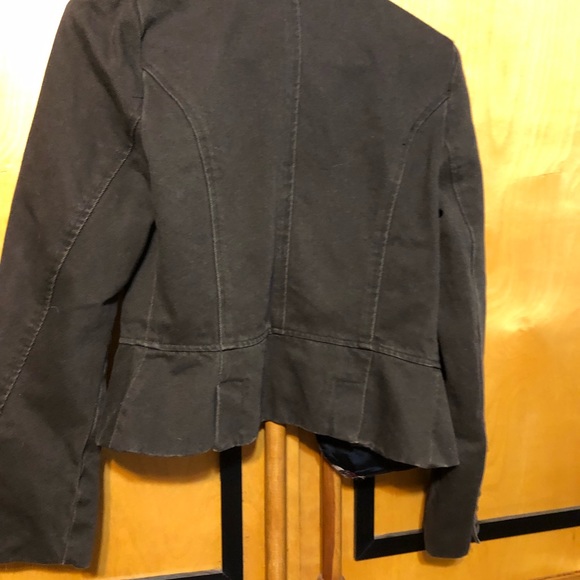 Vintage Jacket Blazer Jacket by Debbie Shuchat 100% Cotton in Brown, Size 4 - Picture 7 of 10